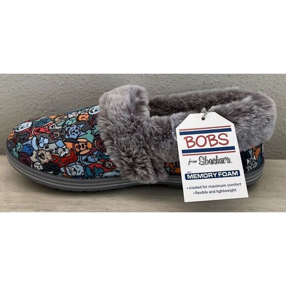 SKECHERS WOMEN SZ 8 BOBS TOO COZY POOCH PARADE 33351/GYMT SLIPPERS NIB - Picture 13 of 15